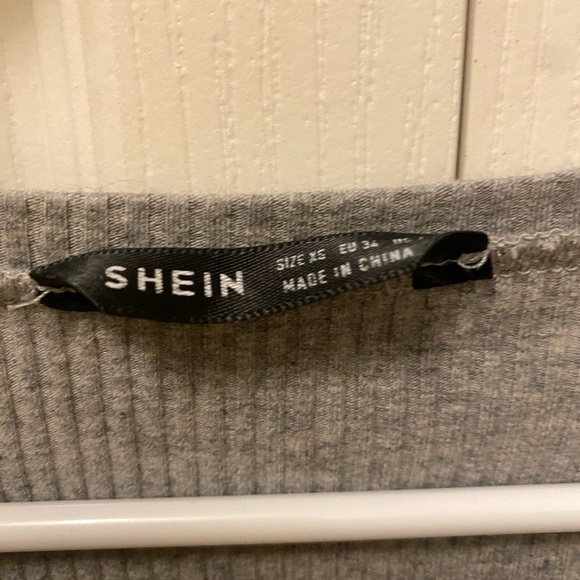 Grey long sleeve crop top XS - Picture 3 of 4